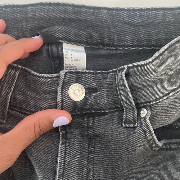 Grey/black washed denim skirt - Picture 4 of 4